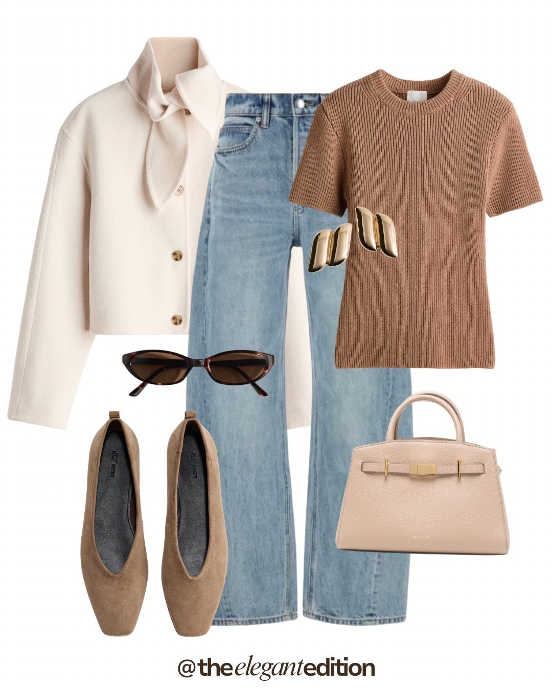 Square Toe Ballet Flats Spring Outfit 🤍🤎
Tags: light blue barrel jeans high waist curved leg cream jacket cropped button up oversized camel knit tee short sleeve ribbed taupe suede ballet flats square toe beige leather handbag structured top handle sunglasses tortoise cat eye gold earrings chunky spring transitional casual chic elegant
#LTKspring #LTKstyletip #LTKeurope​​​​​​​​​​​​​​​​

#LTKspring #LTKeurope #LTKstyletip