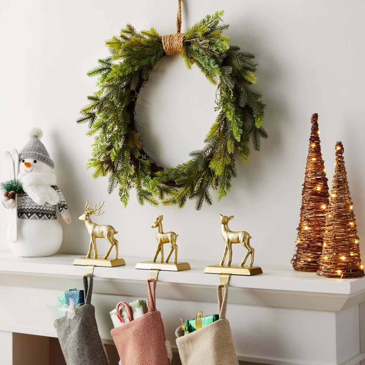 20" Mixed Greenery Christmas Artificial Wreath - Wondershop™ | Target