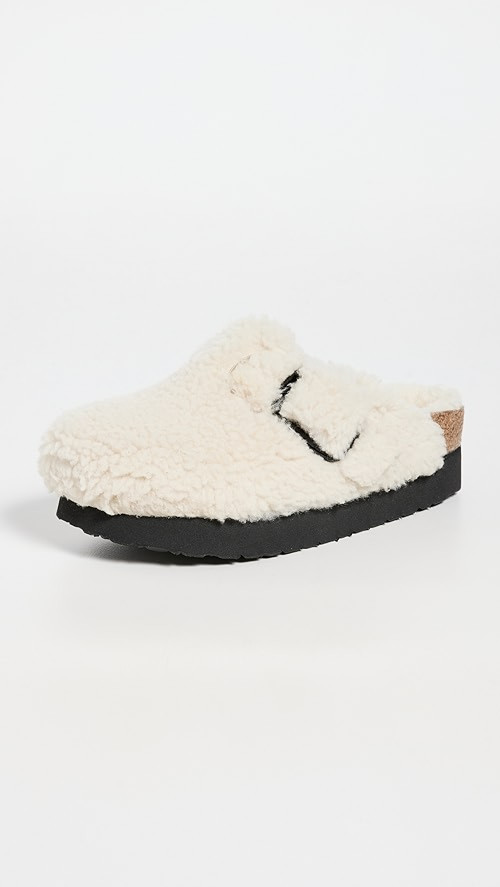 Birkenstock Boston Big Buckle Teddy by Papillio | SHOPBOP | Shopbop