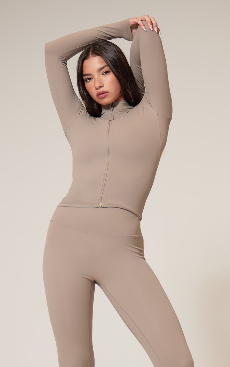 Deep Taupe Sculpt Jacket | PrettyLittleThing US