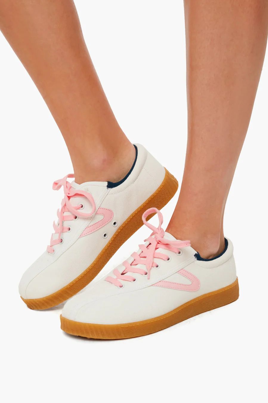 Pink and Navy Nylite Canvas Sneakers | Tuckernuck (US)