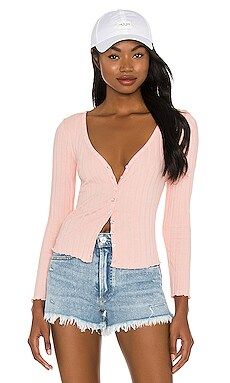superdown Nina Button Top in Light Pink from Revolve.com | Revolve Clothing (Global)