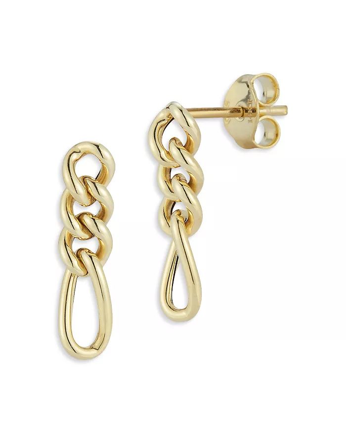 Figaro Chain Drop Earrings in 14K Yellow Gold | Bloomingdale's (US)