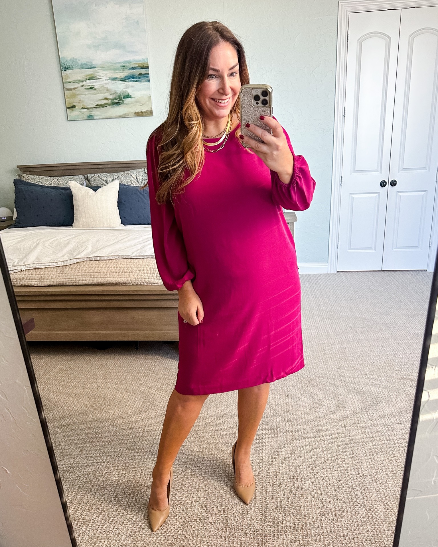 Chicos pink dress runs large wearing size 2 (12) 

#LTKstyletip #LTKworkwear