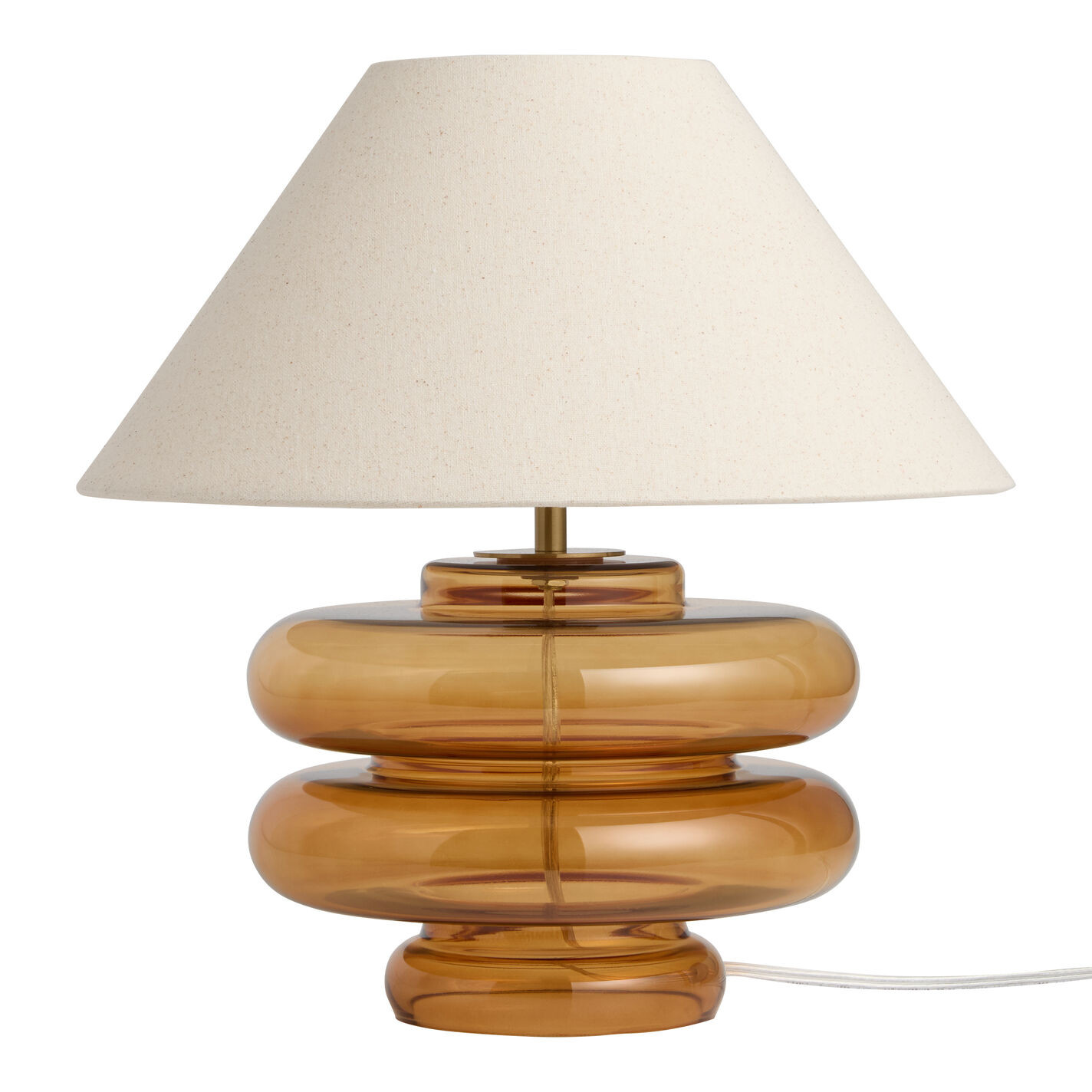 Chaya Blown Glass Wavy Stacked Empire Shade Table Lamp | World Market