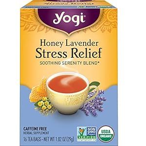 Yogi Tea - Honey Lavender Stress Relief (4 Pack) - Soothing Serenity Blend with Lavender, Chamomi... | Amazon (US)