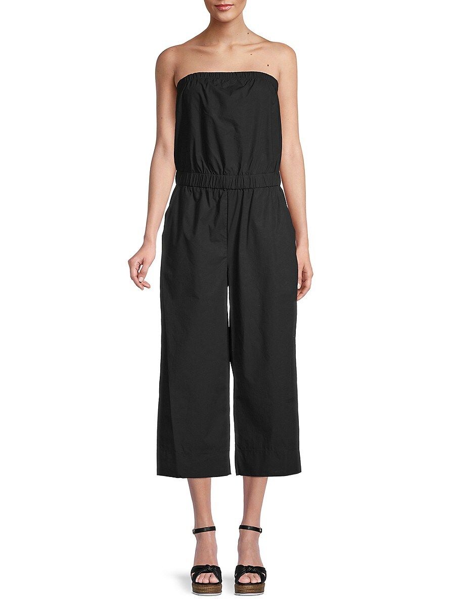 DKNY Women's Strapless Wide Leg Cropped Jumpsuit - Black - Size XS | Saks Fifth Avenue OFF 5TH