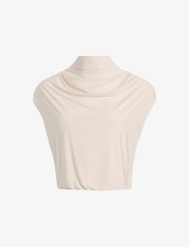 Butter Draped Mockneck Short Sleeve Crop Top | Commando®
