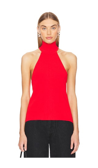 Keira Open Back Top in Cherry Red | Revolve Clothing (Global)