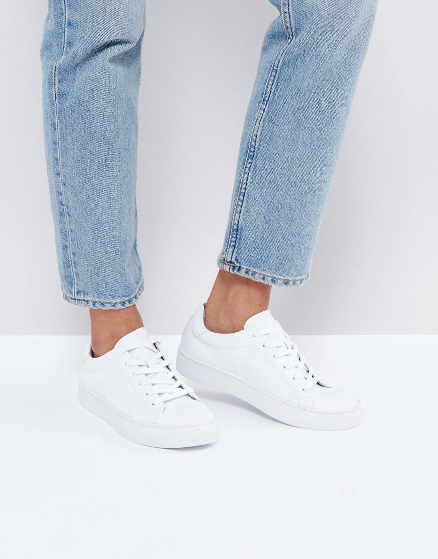 Vagabond Zoe Leather Sneakers in White - White | ASOS US