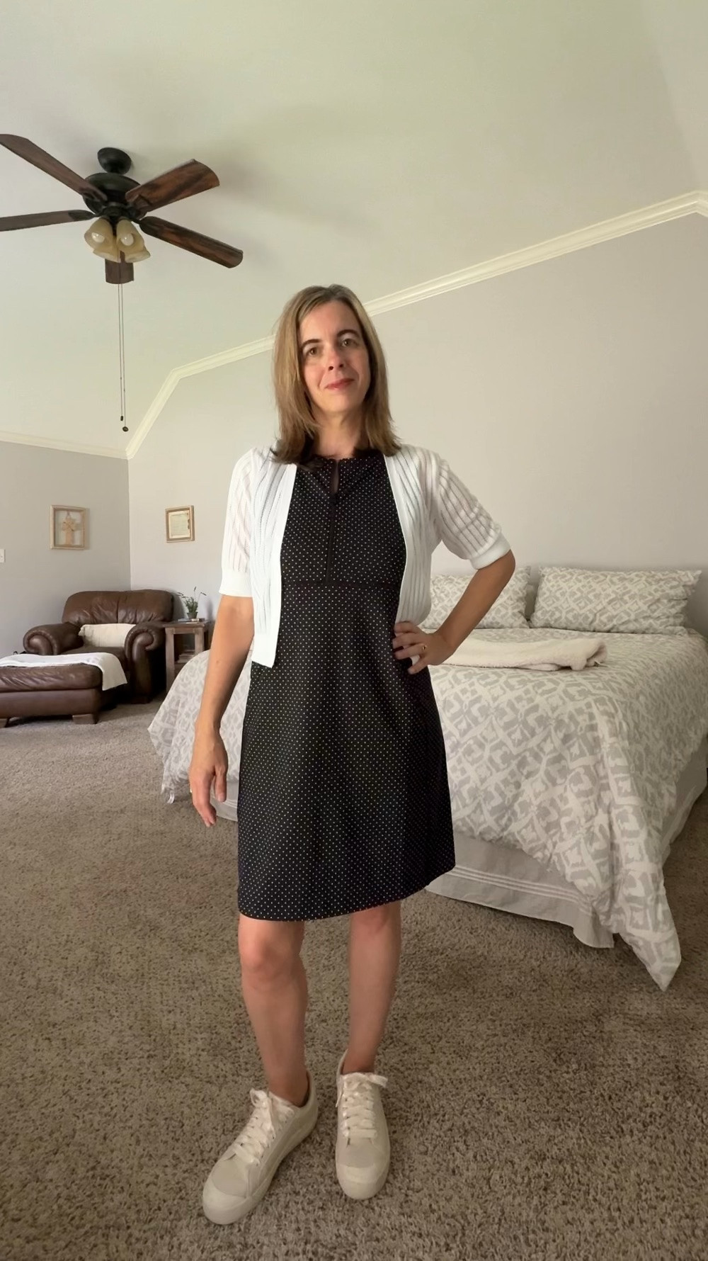 This summer dress can be styled with multiple looks - I am wearing this sleeveless dress with a white shirt lightweight sweater open from cardigan- shrug jacket. The dress is also great for travel. Dress size: small petite

#LTKTravel #LTKPetite #LTKOver40