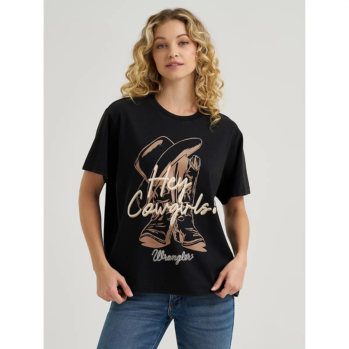 Women's Wrangler Western Graphic Girlfriend Tee in Black Beauty | Wrangler