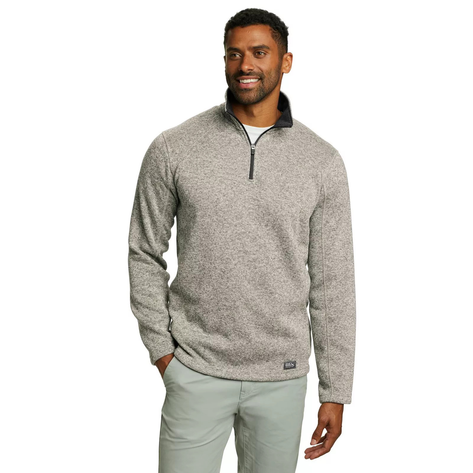 Men's Eddie Bauer Radiator Fleece Quarter Zip Pullover, Size: Small, Gray Grey | Kohl's