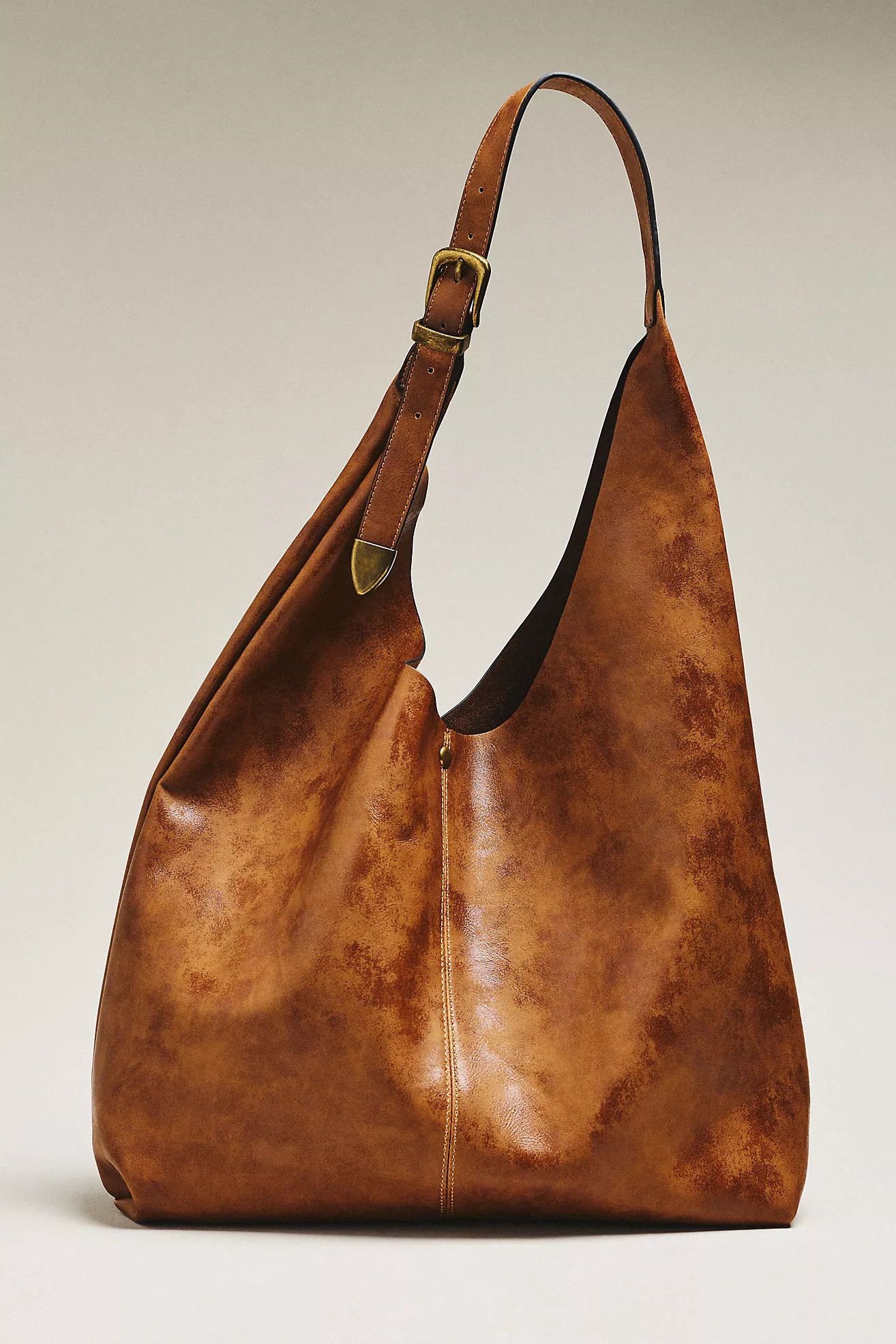 By Anthropologie Love Knot Burnished Buckle Slouchy Bag | Anthropologie (US)