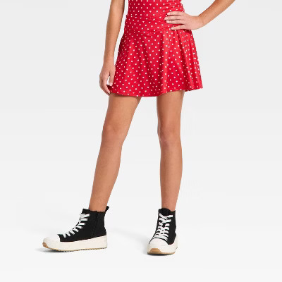 Girls' Crossover Waistband Skort - All In Motion™ Red S | Target