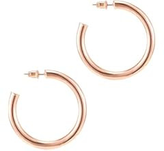 PAVOI 14K Gold Plated Hoop Earrings For Women | 3.5mm Thick Infinity Gold Hoops Women Earrings | ... | Amazon (US)