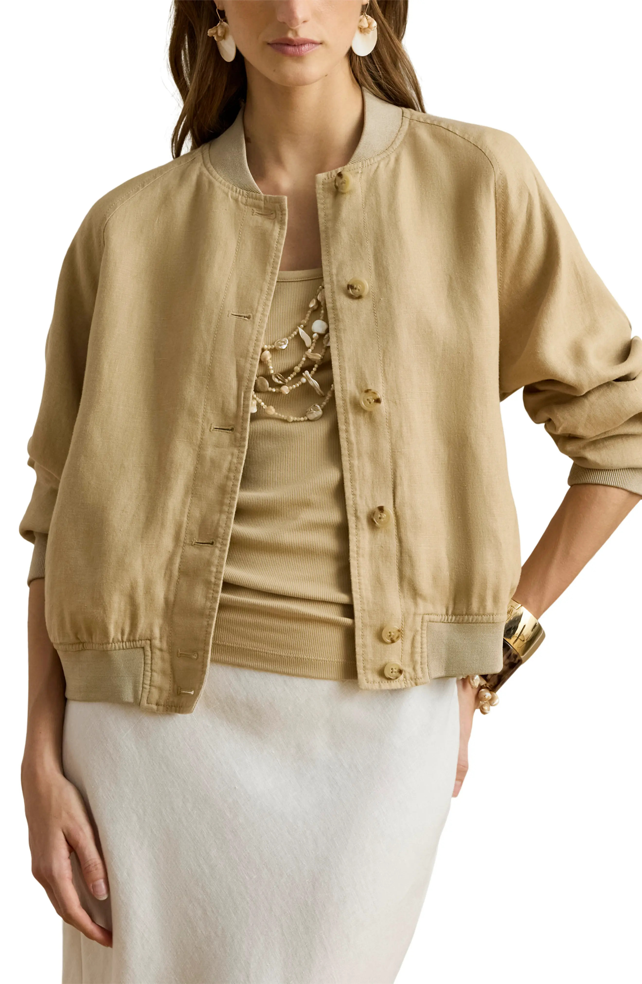 Linen Flight Jacket (Women) | Nordstrom | Nordstrom