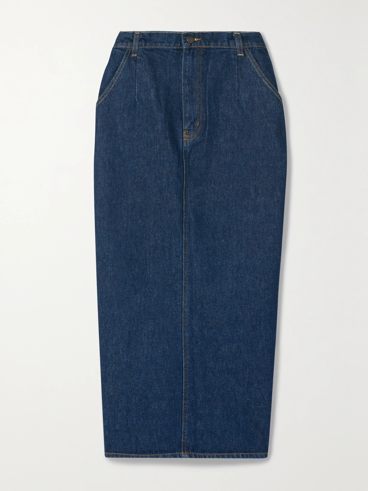 Magda Butrym - Denim Midi Skirt - Dark denim | NET-A-PORTER (UK & EU)