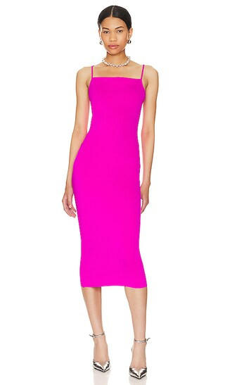 Scuba Midi Dress in Fuchsia Pink001 | Revolve Clothing (Global)