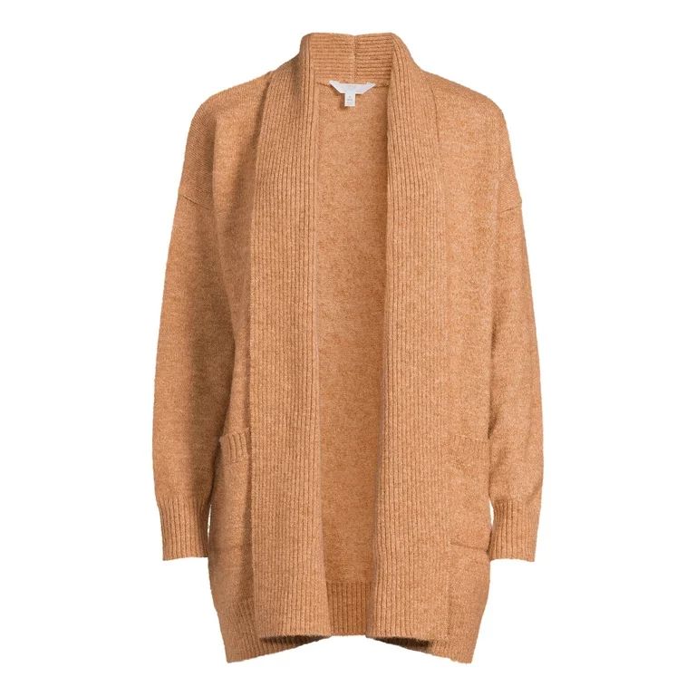 Time and Tru Women's Fuzzy Cardigan Sweater with Pockets, Midweight, Sizes XS-XXXL | Walmart (US)