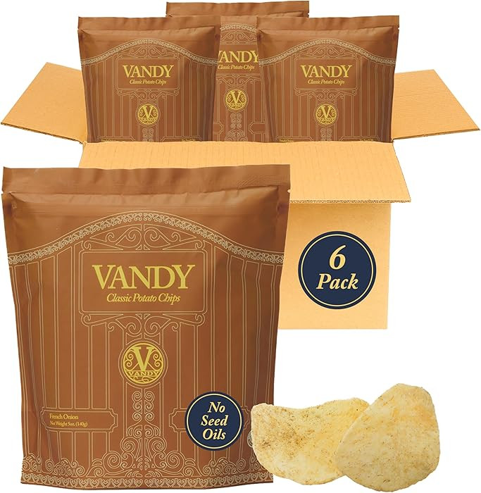 Vandy Crisps Potato Chips - Seed Oil Free Snacks - Gluten Free Potato Chip - Made with Potatoes, ... | Amazon (US)