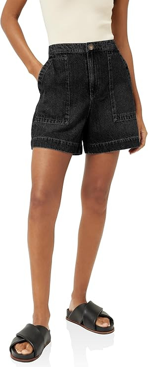 PLNOTME Womens Casual High Waisted Denim Shorts Wide Leg Summer Jean Shorts with Pockets | Amazon (US)