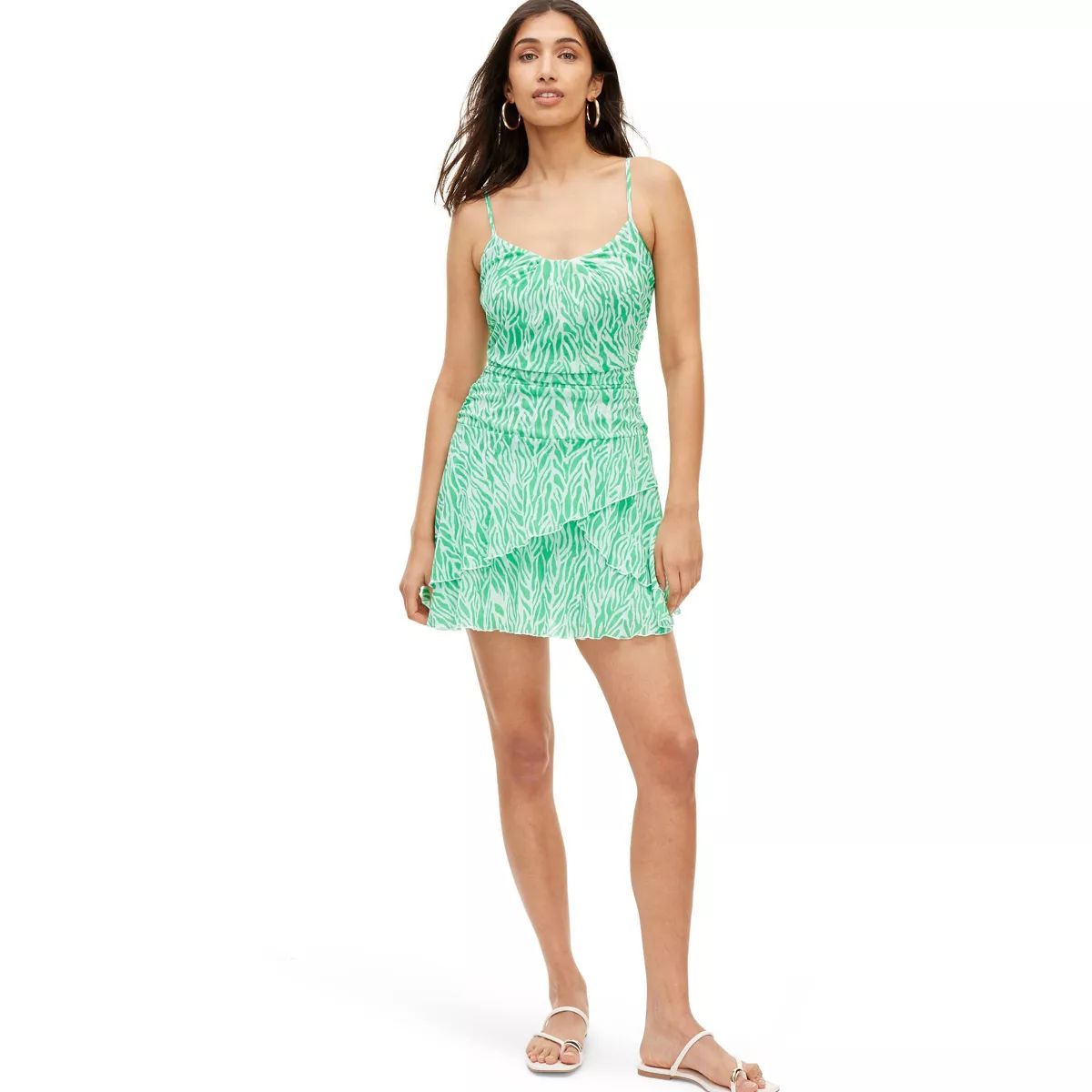 Women's Strappy Mesh Sea Twig Green Mini Dress - DVF for Target | Target