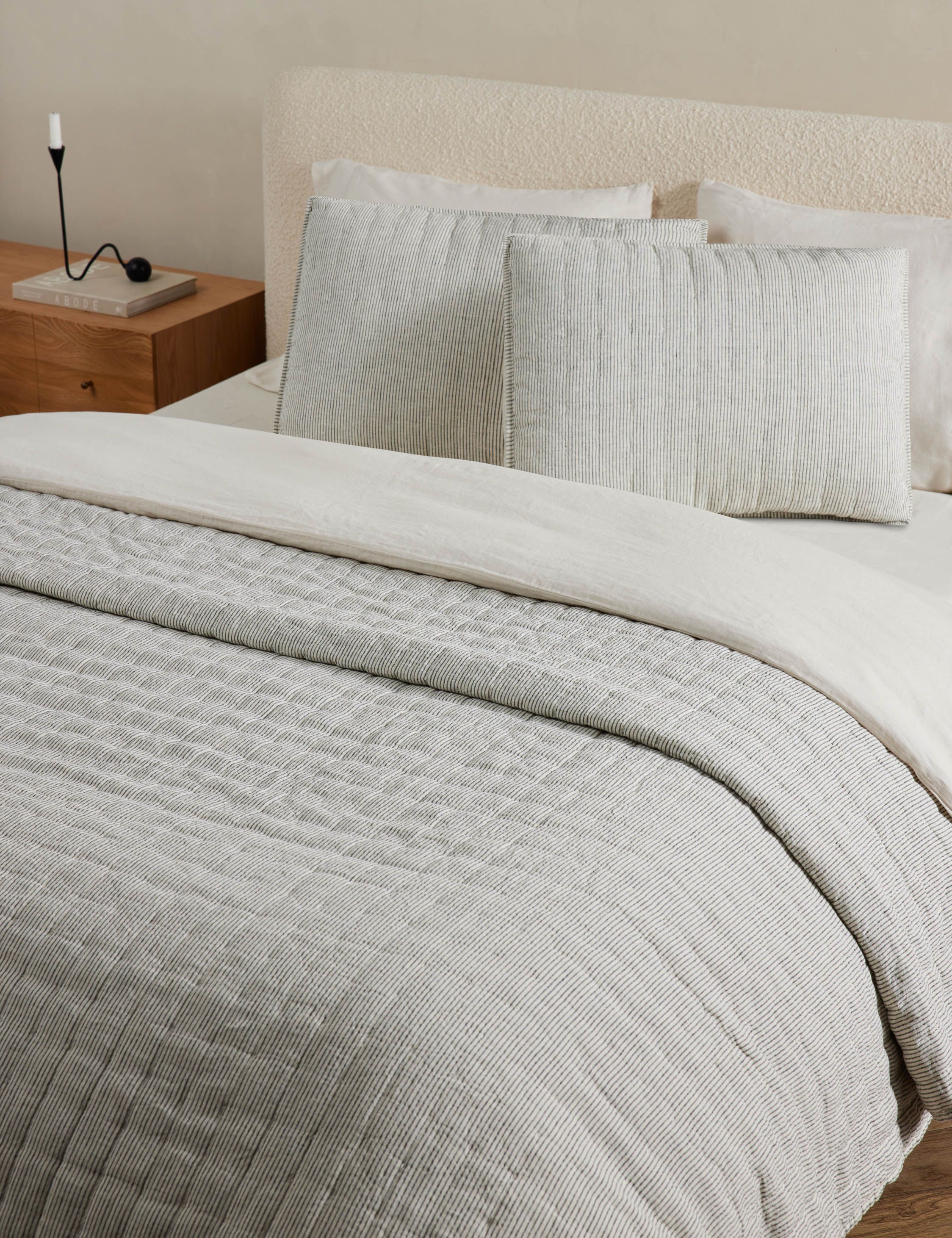 Lammin Linen Quilted Coverlet by Sarah Sherman Samuel | Lulu and Georgia 