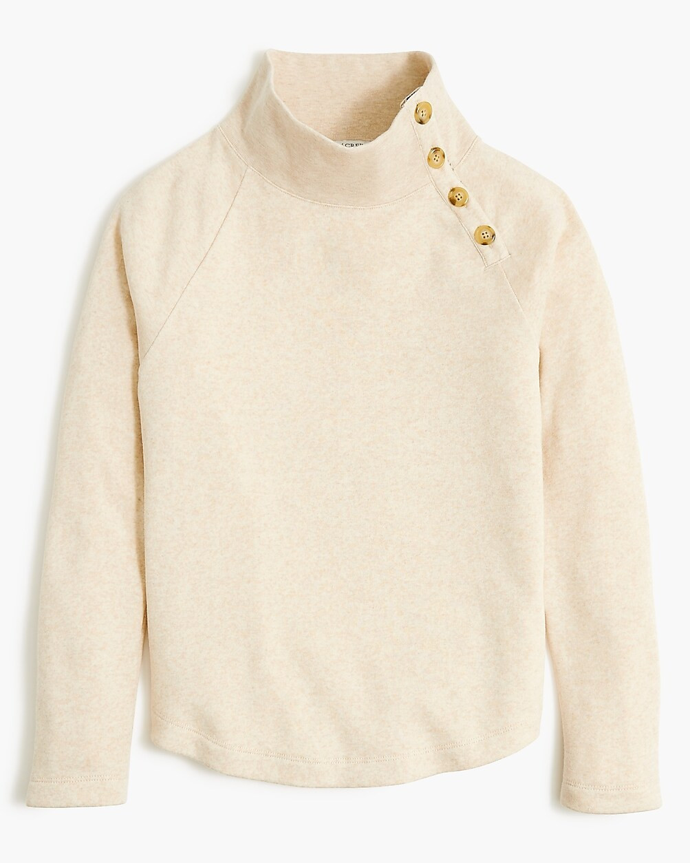 Wide button-collar pullover sweatshirt | J.Crew Factory
