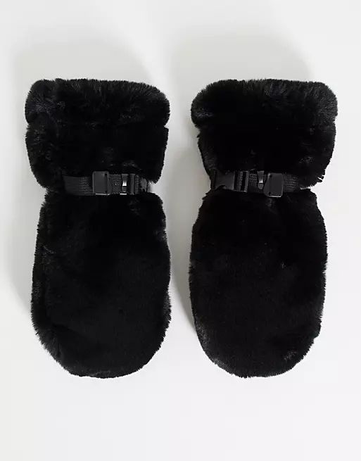 ASOS 4505 ski mittens in faux fur | ASOS | ASOS (Global)