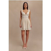 Ezra Lace Mini Dress - Ivory | MESHKI US