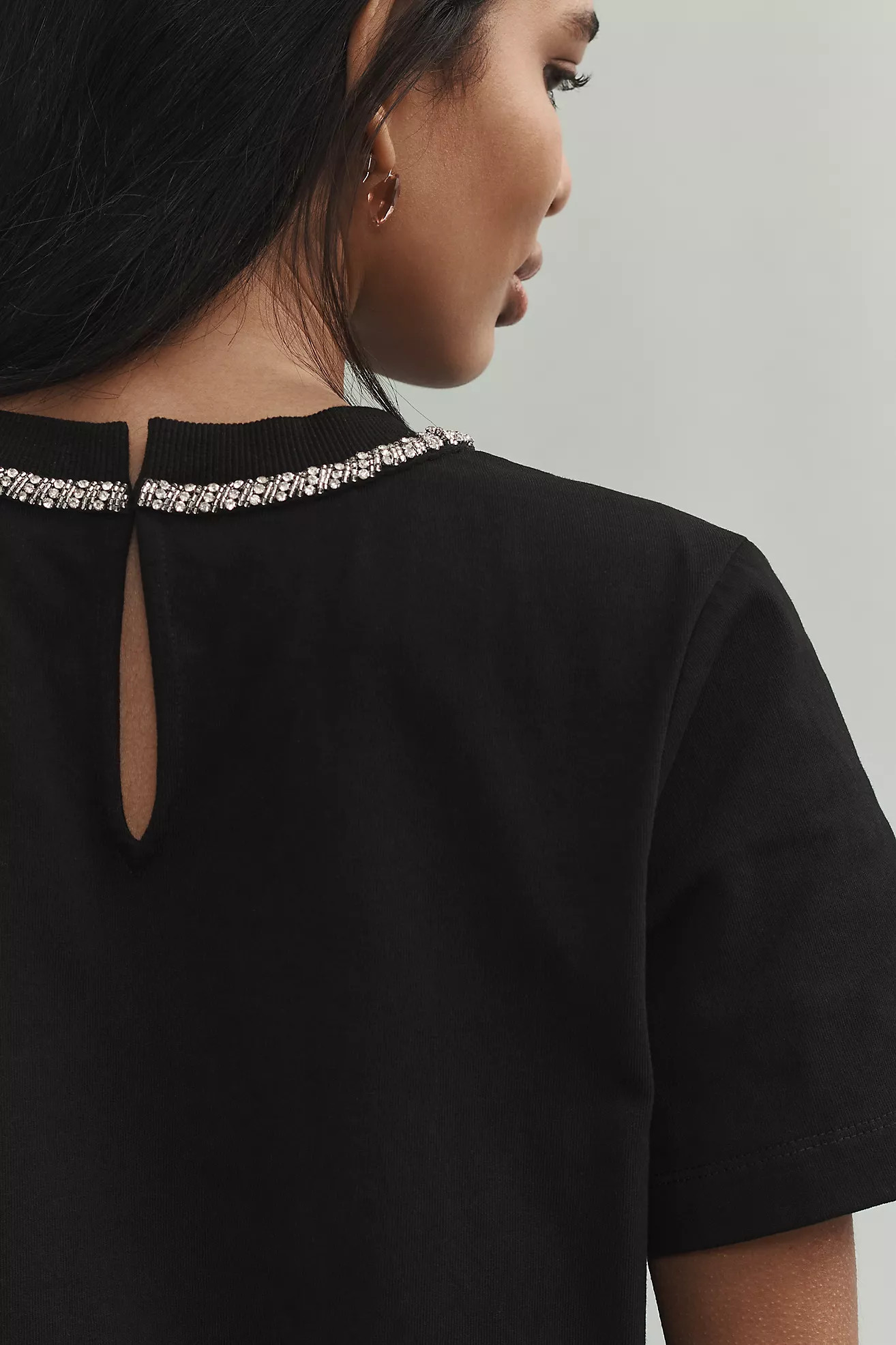 English Factory Rhinestone Bow Tee | Anthropologie (US)