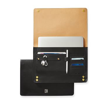 Essential Leather Laptop Envelope, Printed | Mark and Graham