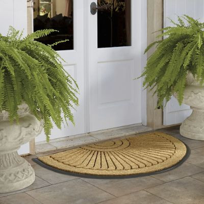 Sunburst Half-round Coco Door Mat | Frontgate | Frontgate