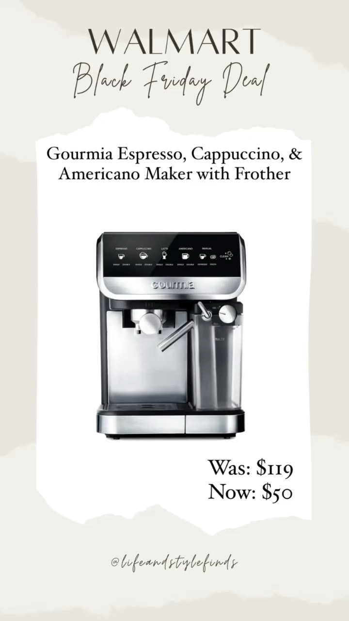 Gourmia Espresso, Cappuccino, Latte & Americano Maker with Automatic  Frothing 