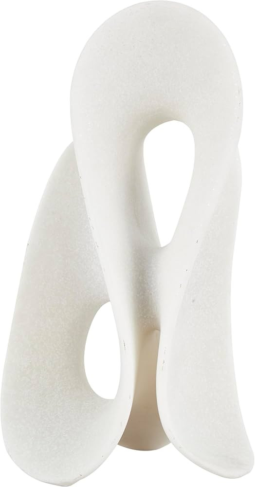 Deco 79 Polystone Abstract Decorative Sculpture Wavy Shaped Home Decor Statue with Cutouts and Sp... | Amazon (US)