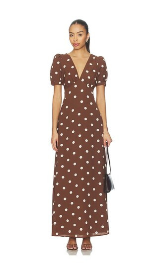 MORE TO COME Devin Maxi Dress in Brown. - size XS | Revolve Clothing (Global)