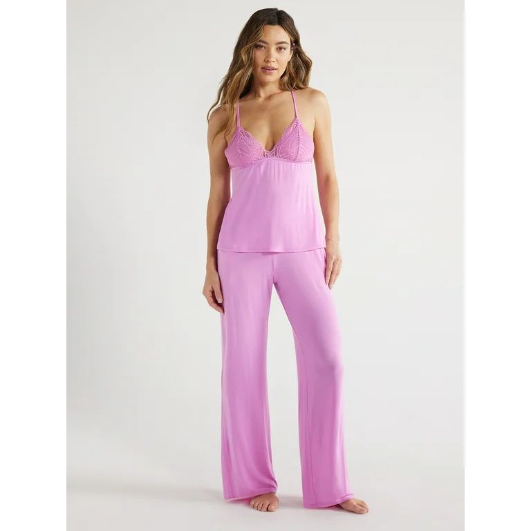Sofia Intimates Women's and Plus Modal Cami and Pajama Pants Set, 2-Piece, Sizes XS-3X | Walmart (US)