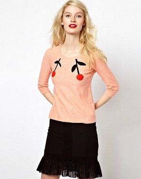 Sonia by Sonia Rykiel Cherry Intarsia Knitted Sweater | ASOS US