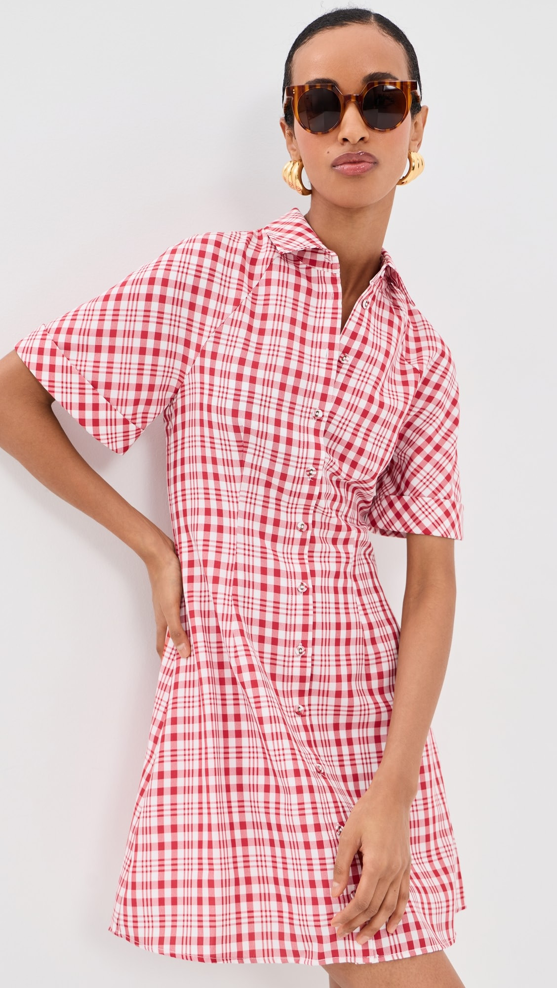 Rosie Assoulin A-Line Mini Shirt Dress | Shopbop | Shopbop