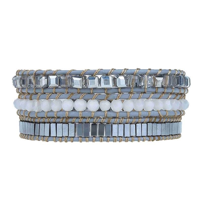 Crystals with Hematite Accent on Ivory | Victoria Emerson