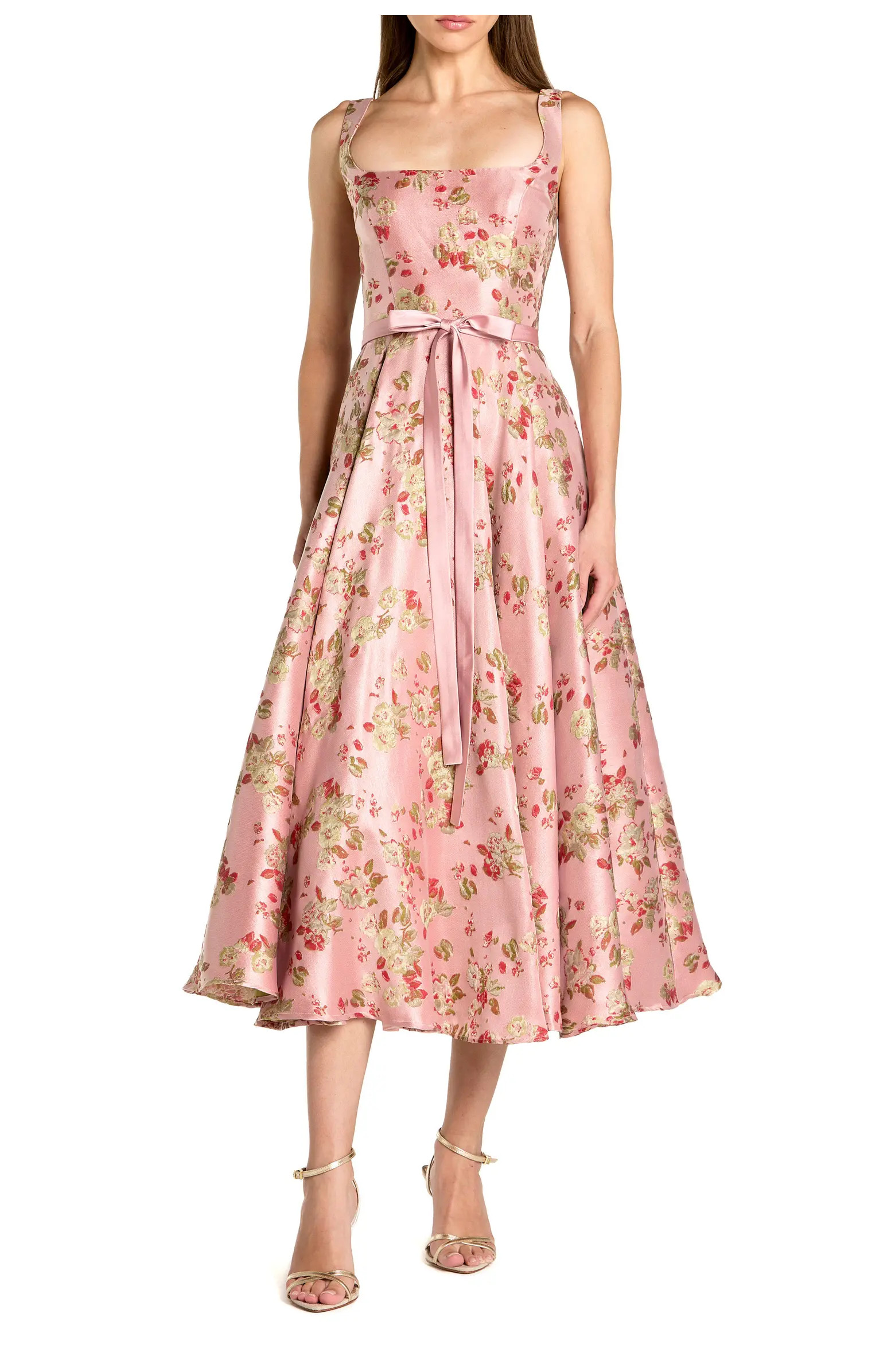 Mac Duggal Sleeveless Brocade A Line Midi Dress | Nordstrom | Nordstrom