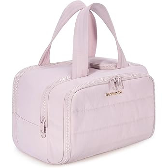 BAGSMART Travel Toiletry Bag, Lightweight Large Wide-open Travel Bag for Women, Puffy Cosmetic Ma... | Amazon (US)