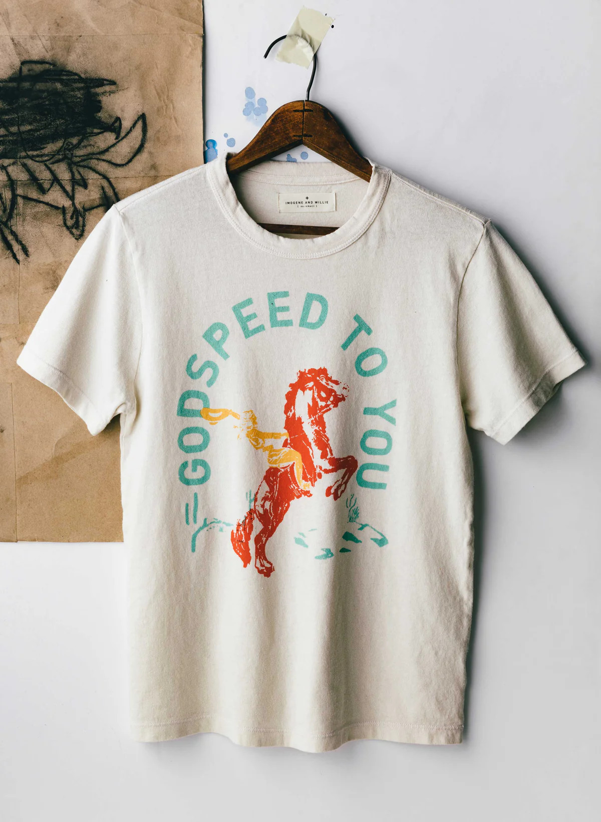 the "godspeed" tee in vintage white | imogene + willie