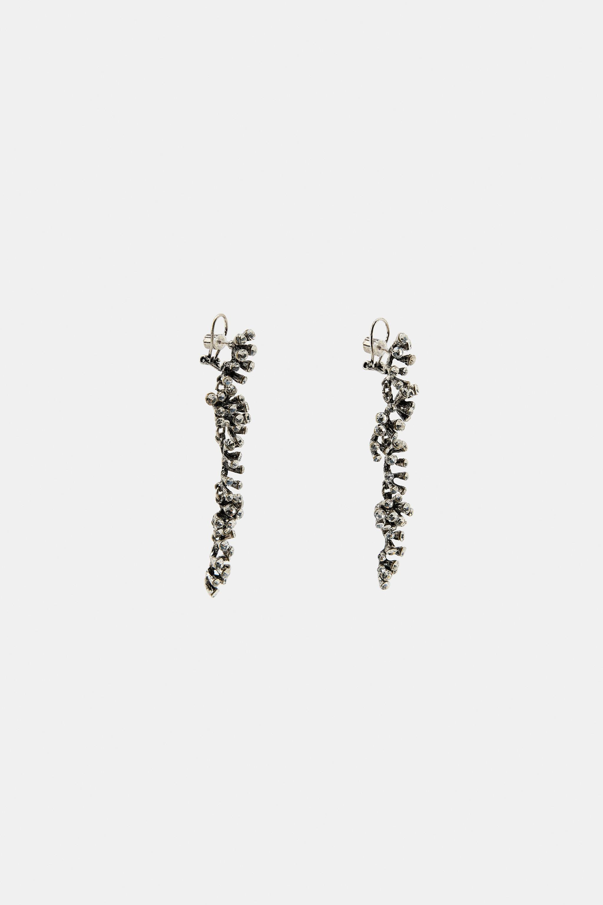 SPARKLY WATERFALL EARRINGS | Zara US