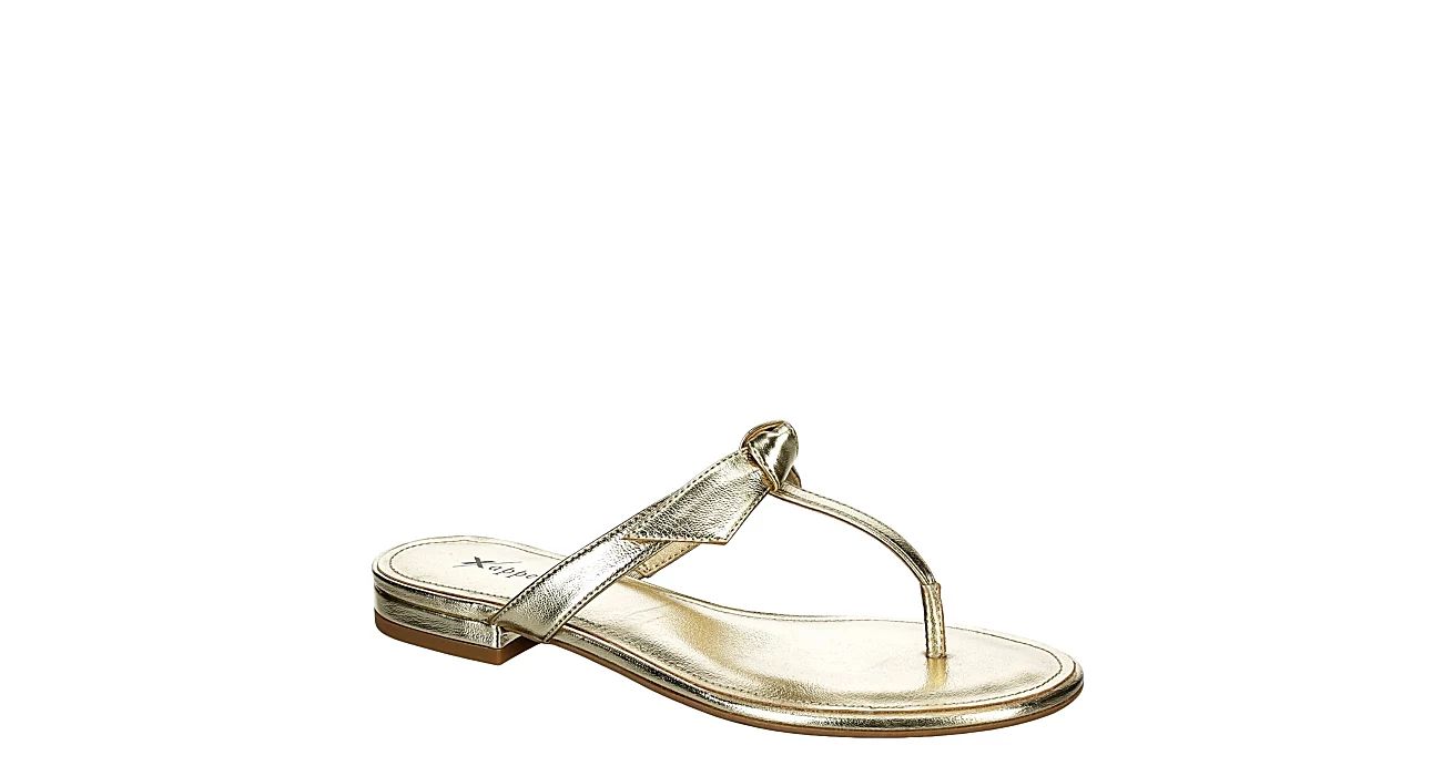 Xappeal Womens Luxe Flip Flop Sandal - Gold | Rack Room Shoes