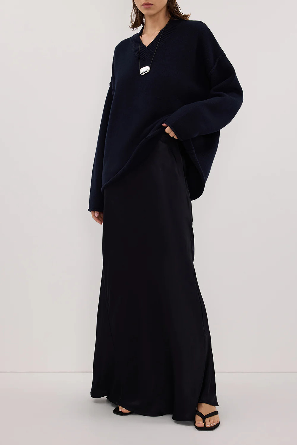 CHARLI INK SATIN MAXI SKIRT | DISSH