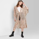 Women's Floral Print Duster Wild Fable™ - Brown | Target