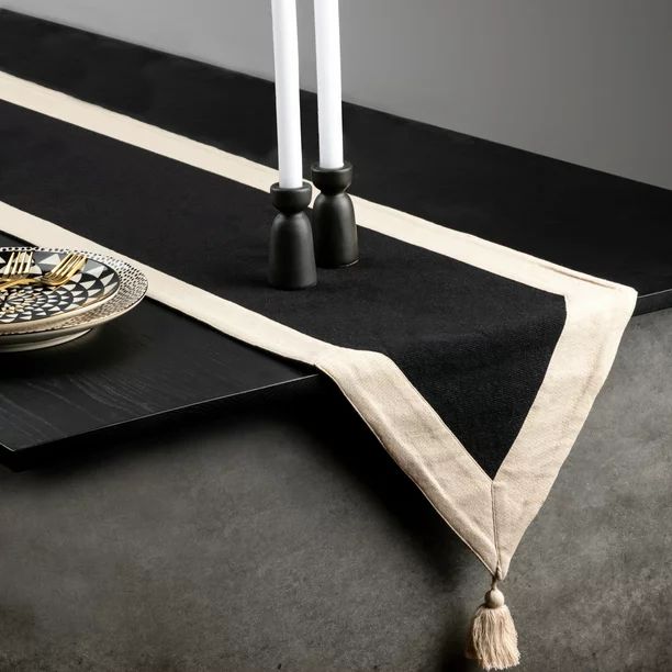 Thyme & Table Handmade Table Runner, Black Gold, 72 x 14 - Walmart.com | Walmart (US)