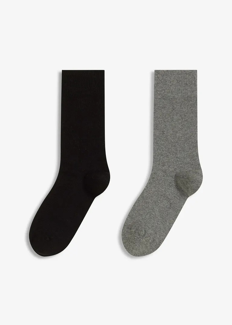 Socken mit Merino-Bio-Baumwoll-Mischung (2er Pack) | Bonprix DE